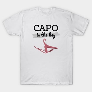 Capo is the Key Rose Gold Capo Light Theme T-Shirt